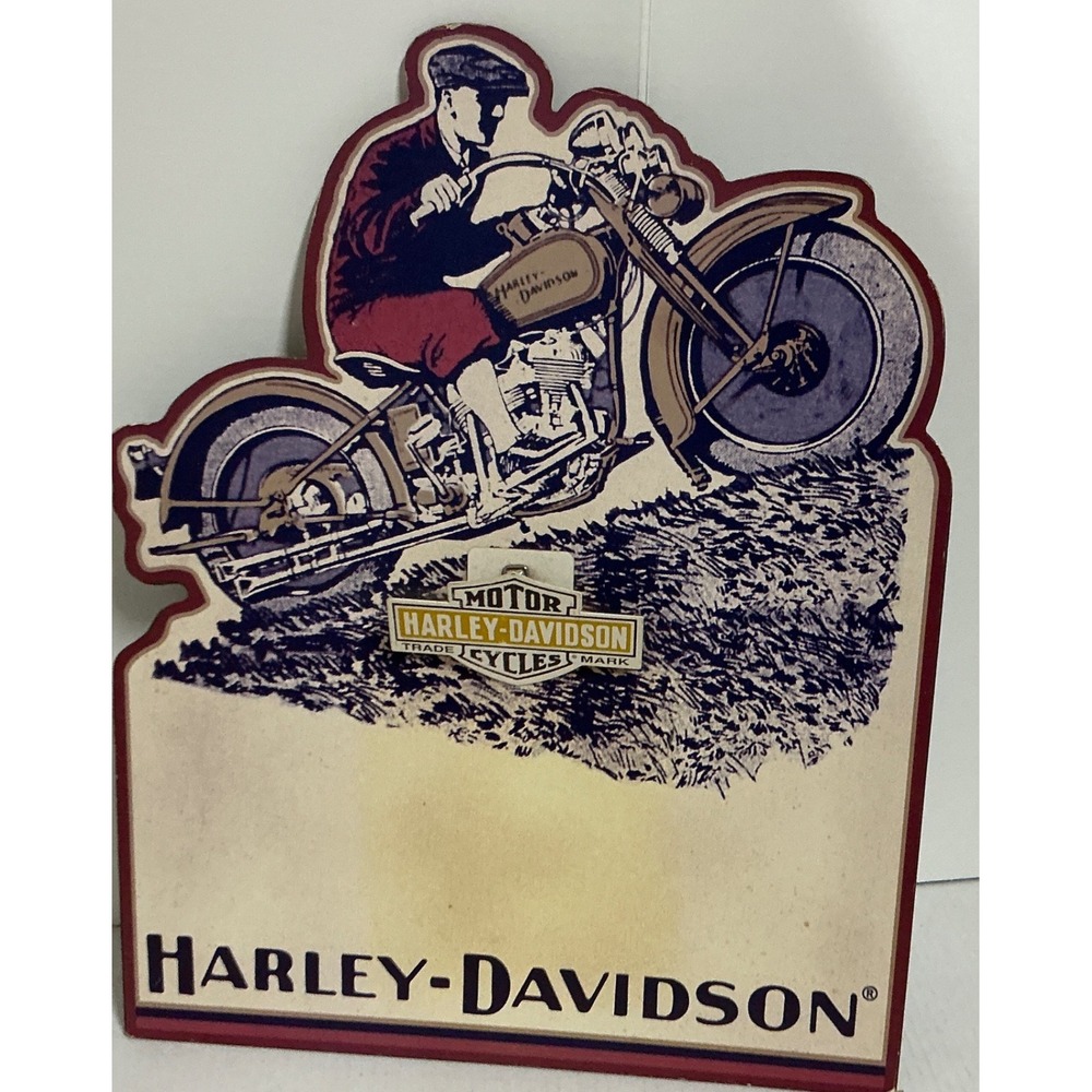 Harley-Davidson Y2K Stand Up Sign Vintage Style Rider Graphic 2003 Decor